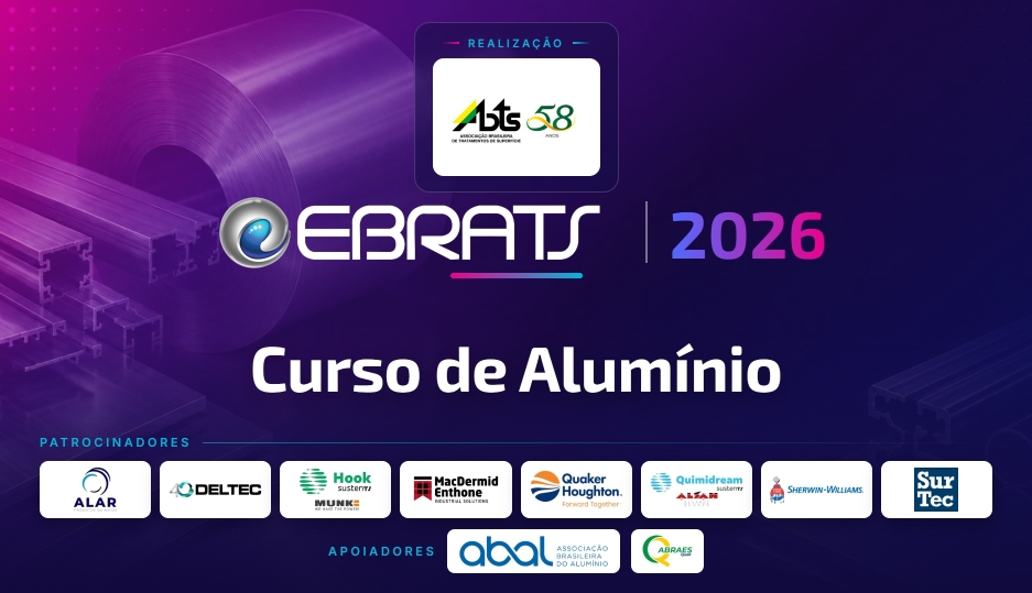 Curso de Alumínio - EBRATS 2026 - 10 e 11 de setembro de 2026