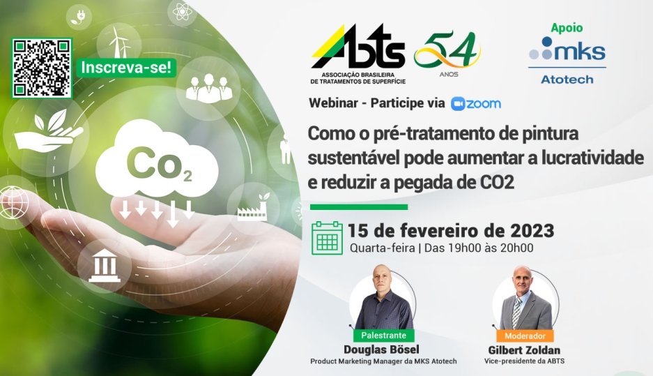 Webinar - Como o pré-tratamento de pintura sustentável pode aumentar a lucratividade e reduzir a pegada de CO2