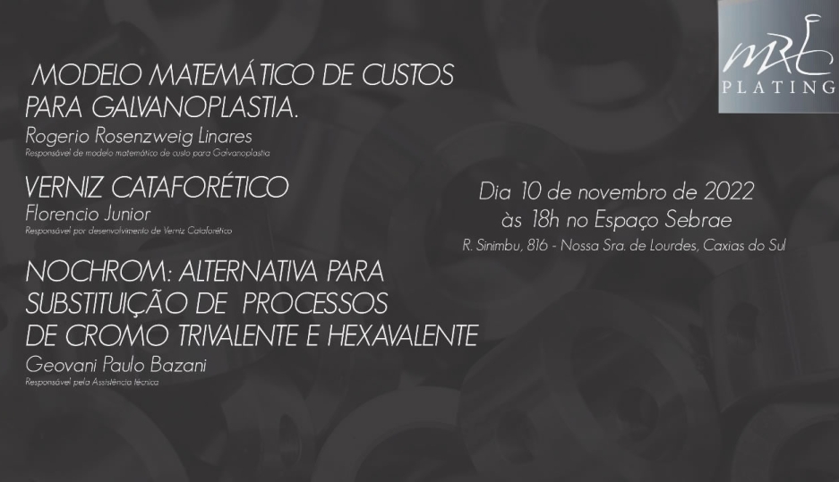 Workshop Mr Plating em Caxias do Sul - 10 de novembro de 2022