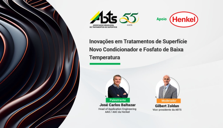 Veja como foi a Webinar - Inovações em Tratamentos de Superfície Novo Condicionador e Fosfato de Baixa Temperatura