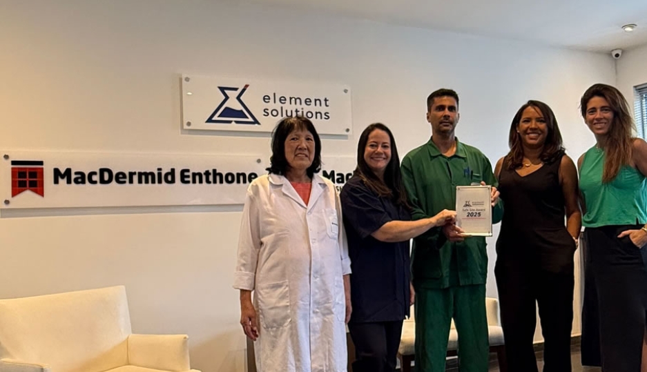 Unidade de Jandira é reconhecida com o Safe Site Award 2025 da Element Solutions Inc