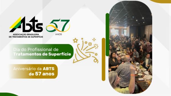 Parabéns aos Profissionais de Tratamentos de Superfície! ABTS celebra a data com Feijoada e os 57 anos da entidade