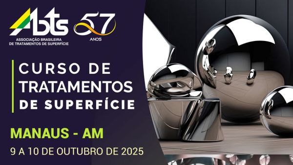 Curso de Tratamentos de Superfície - Manaus - AM - 9 e 10 de outubro de 2025