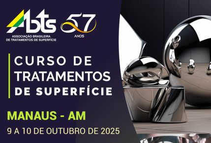 Curso de Tratamentos de Superfície - Manaus - AM - 9 a 10 de outubro de 2025