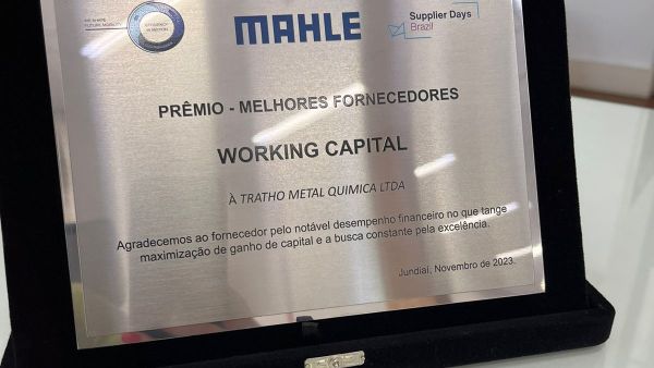 Tratho Conquista O Prêmio - Melhores Fornecedores Working Capital