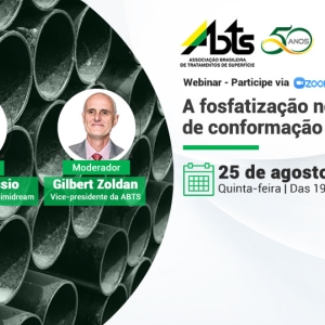 Webinar - A fosfatização no processo de conformação a frio do aço - 25/08/2022 