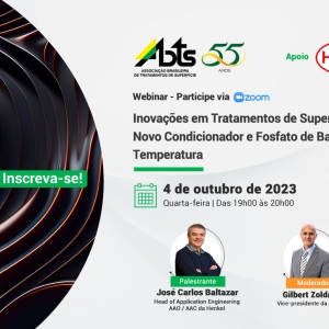 Webinar - Inovações em Tratamentos de Superfície - Novo Condicionador e Fosfato de Baixa Temperatura