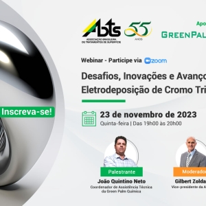 Webinar - Desafios, Inovações e Avanços na Eletrodeposição de Cromo Trivalente