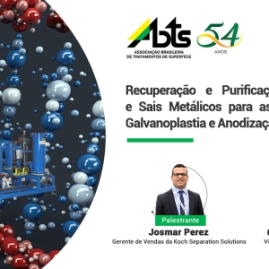 Veja como foi a Webinar: Recuperação e Purificação de Ácidos e Sais Metálicos para as Indústrias de Galvanoplastia e Anodização